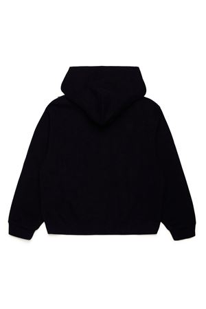 black cotton hoodie MAISON MARGIELA KIDS | M60680MM02XM6C21